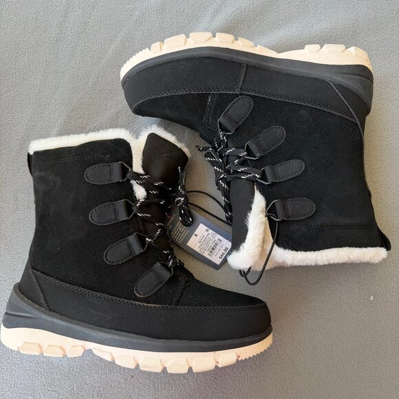 Women's Corie Winter Hiker Boots - Universal Thread Jet Black 6 - Picture 7 of 8